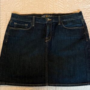 Lucky Brand Women's Mini Denim Skirt - Dark Blue 8/29